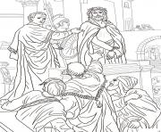 Printable good friday 9 pontius pilate asks the crowd coloring pages