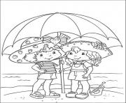 Printable strawberry shortcake  summer in the beach86e8 coloring pages