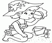 Printable little summer girl c4e4 coloring pages