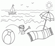 Printable summer beach s printable for preschoolersb258 coloring pages