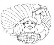 Printable kid and turkey s printable thanksgiving0dda coloring pages