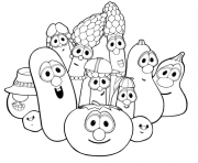 Printable veggie tales thanksgiving s0e35 coloring pages