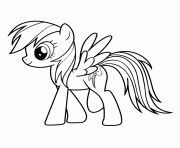 Printable rainbow dash my little pony cartoon coloring pages