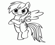 Printable rainbow dash pony coloring pages