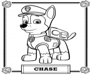 Printable paw patrol chase coloring pages
