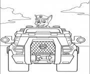Paw Patrol Coloring Pages Free Printable Chase Driving War Truck