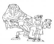 Printable wild kratts Brother With A Seal coloring pages