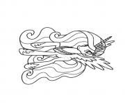 Printable A Princess Celestia my little pony coloring pages