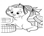 Printable The marie kitten coloring pages