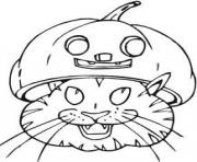 Printable cat with pumpin head 2d89 coloring pages