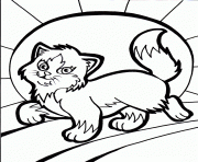 Printable rich cat walking kitten3531 coloring pages