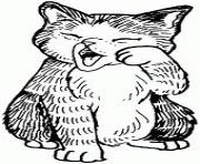 Cat Coloring Pages Free Printable Sleepy Fat Kitten5adc Cats