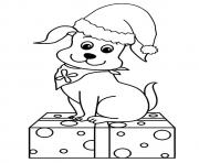 Printable The Christmas Pup puppy coloring pages