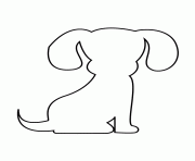 Printable puppy stencil coloring pages