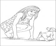 Printable barbie and a puppy bc30 coloring pages
