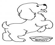 Printable The Hungry Pup puppy coloring pages