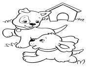 Printable The Pups Playing puppy coloring pages