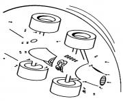 Printable the race car dot to dot coloring pages