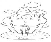 Printable The Cupcake House coloring pages