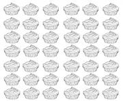 Cupcake Coloring Pages Free Printable Cupcakes Warhol Difficult Hard
