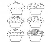 Printable sweet cupcake b059 coloring pages