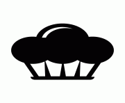 Printable cupcake silhouette 8 coloring pages