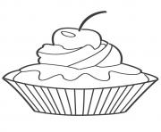 Printable cupcake coloring berry coloring pages