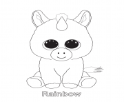 Printable rainbow beanie boo coloring pages