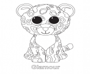 Printable glamour beanie boo coloring pages