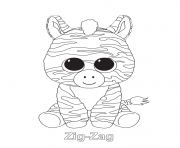 Printable zig zag beanie boo coloring pages
