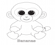 Printable bananas beanie boo coloring pages