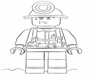 Printable lego miner city coloring pages