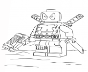 Printable lego dead pool coloring pages