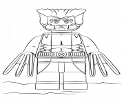Printable lego wolverine coloring pages