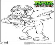 Printable football player plants vs zombies coloring pages