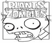 Printable logo plants vs zombies coloring pages