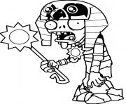 Printable egypt plants vs zombies coloring pages