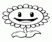 Printable happy plant plants vs zombies coloring pages