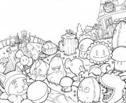 Printable world plants vs zombies coloring pages