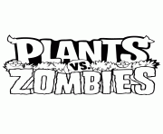 Printable logo 2 plants vs zombies coloring pages