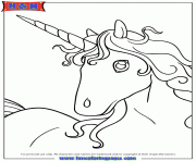 Unicorn Coloring Pages Free Printable Picture Head Portrait