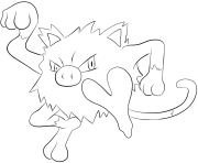 Printable 056 mankey pokemon coloring pages