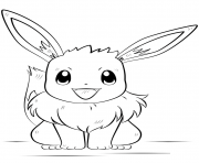 Printable eevee pokemon coloring pages