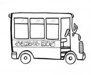 Printable transportation school bus coloring pages