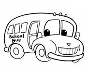 Printable kids school bus coloring pages