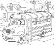 Printable school bus  for kids coloring pages