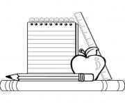 Printable school supplies coloring pages