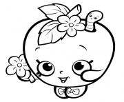 Shopkins Coloring Pages Free Printable Cute Girls Watermelon