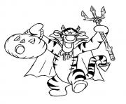 Printable Winnie the Pooh Friend Tiger disney halloween coloring pages