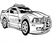 Printable dodge charger police car hot coloring pages